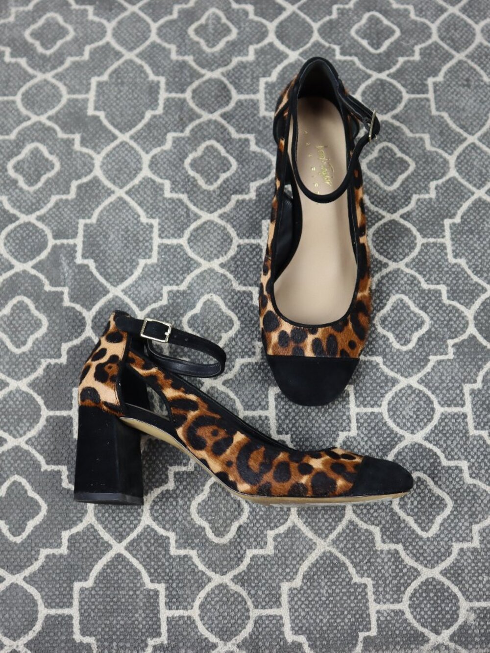 *424 FIFTH LORD & TAYLOR, Animal Print Block Heel Shoes Sz 6M/36